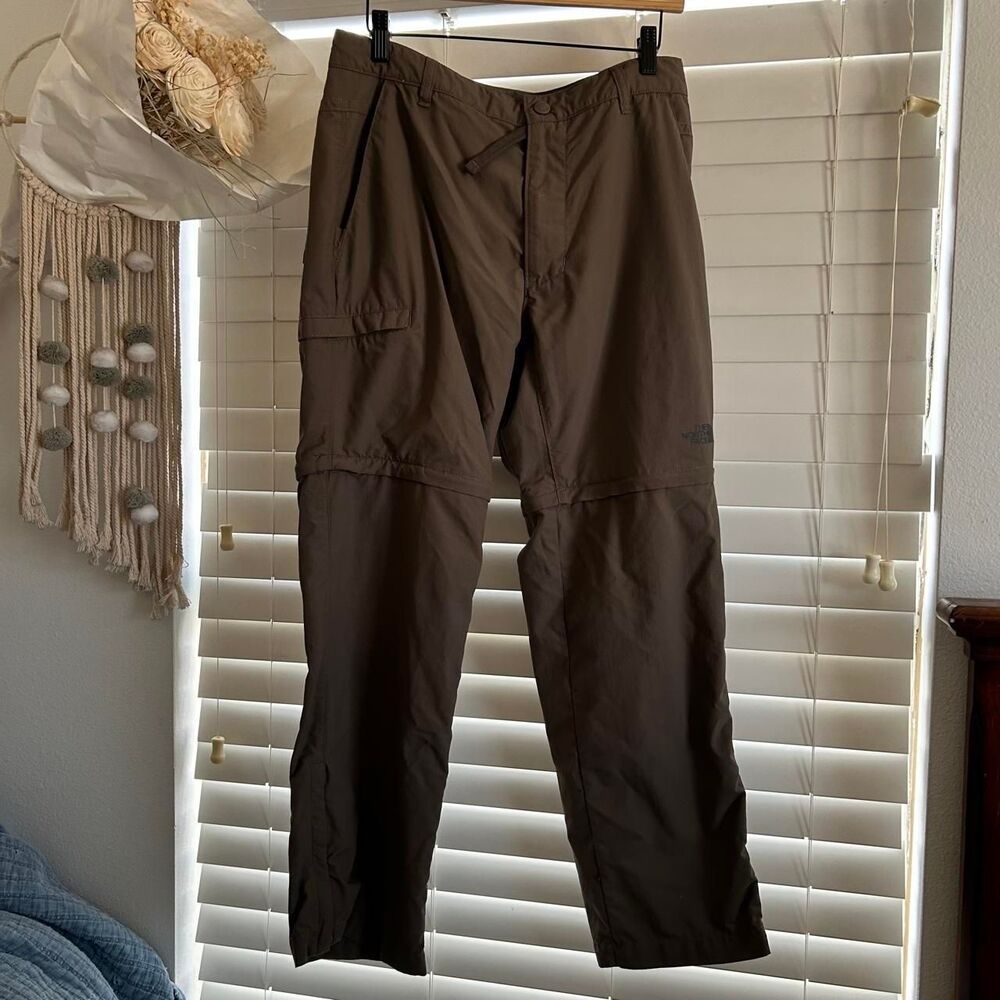 The North Face Brown Convertible Zip-Off Cargo Hiking Pants Gorpcore men Size 32